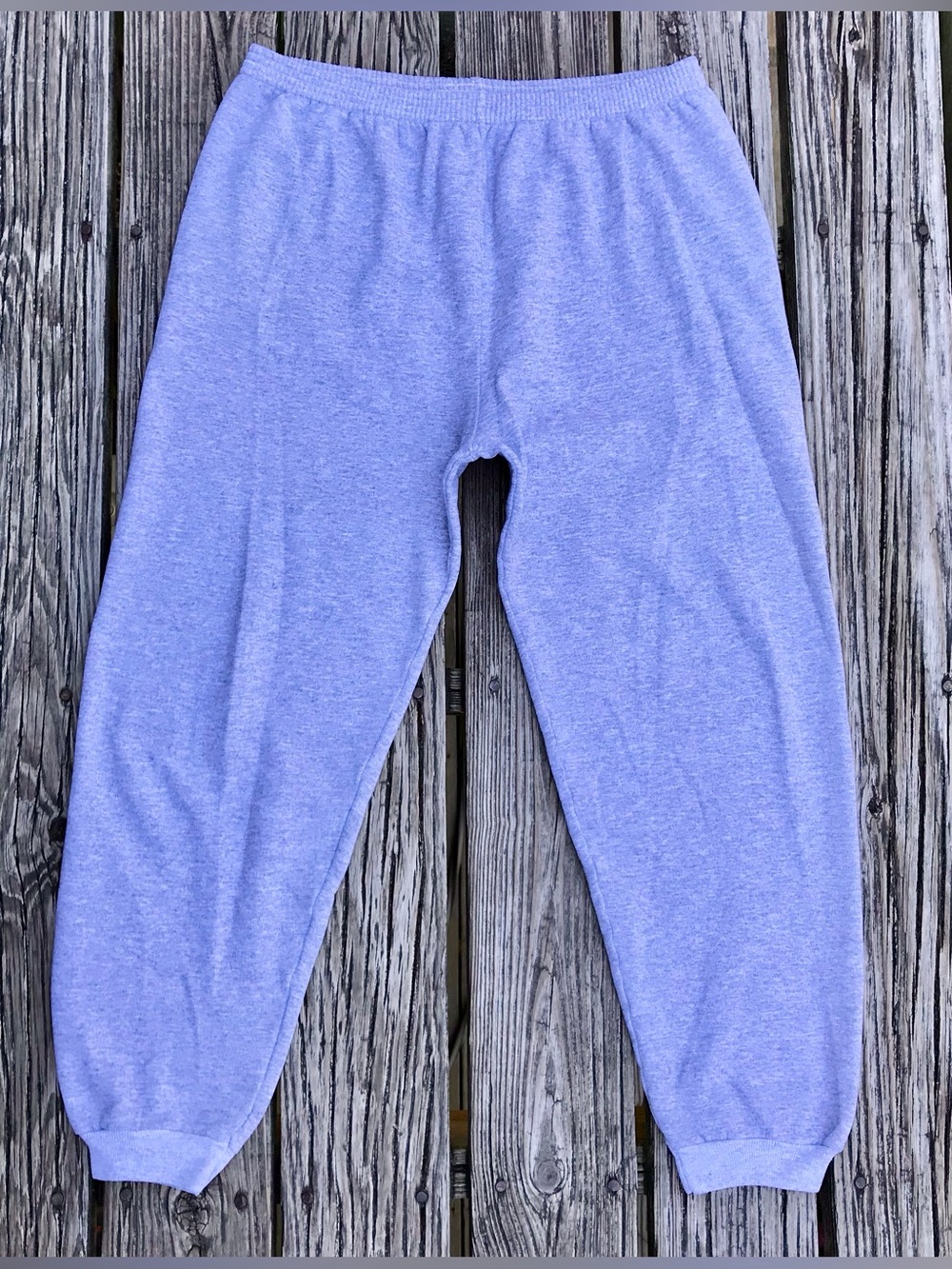 Ladies L HANES HER WAY Solid Grey Elastic Waist Sweatpants Lounge Pants